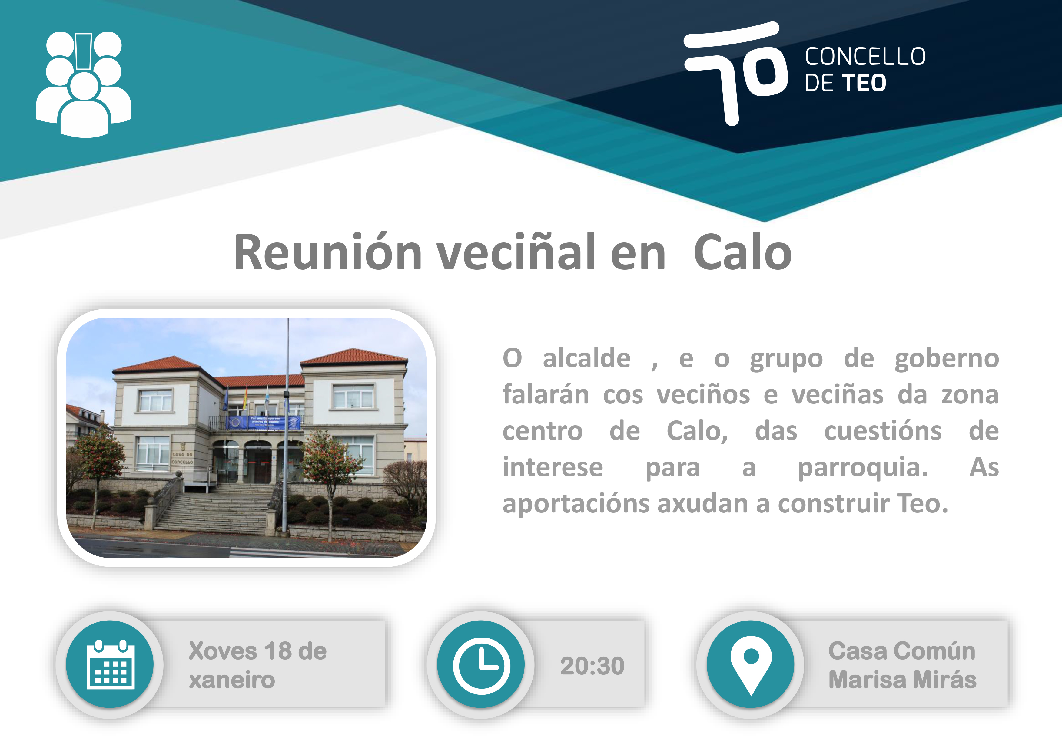 reunión veciñal en Calo