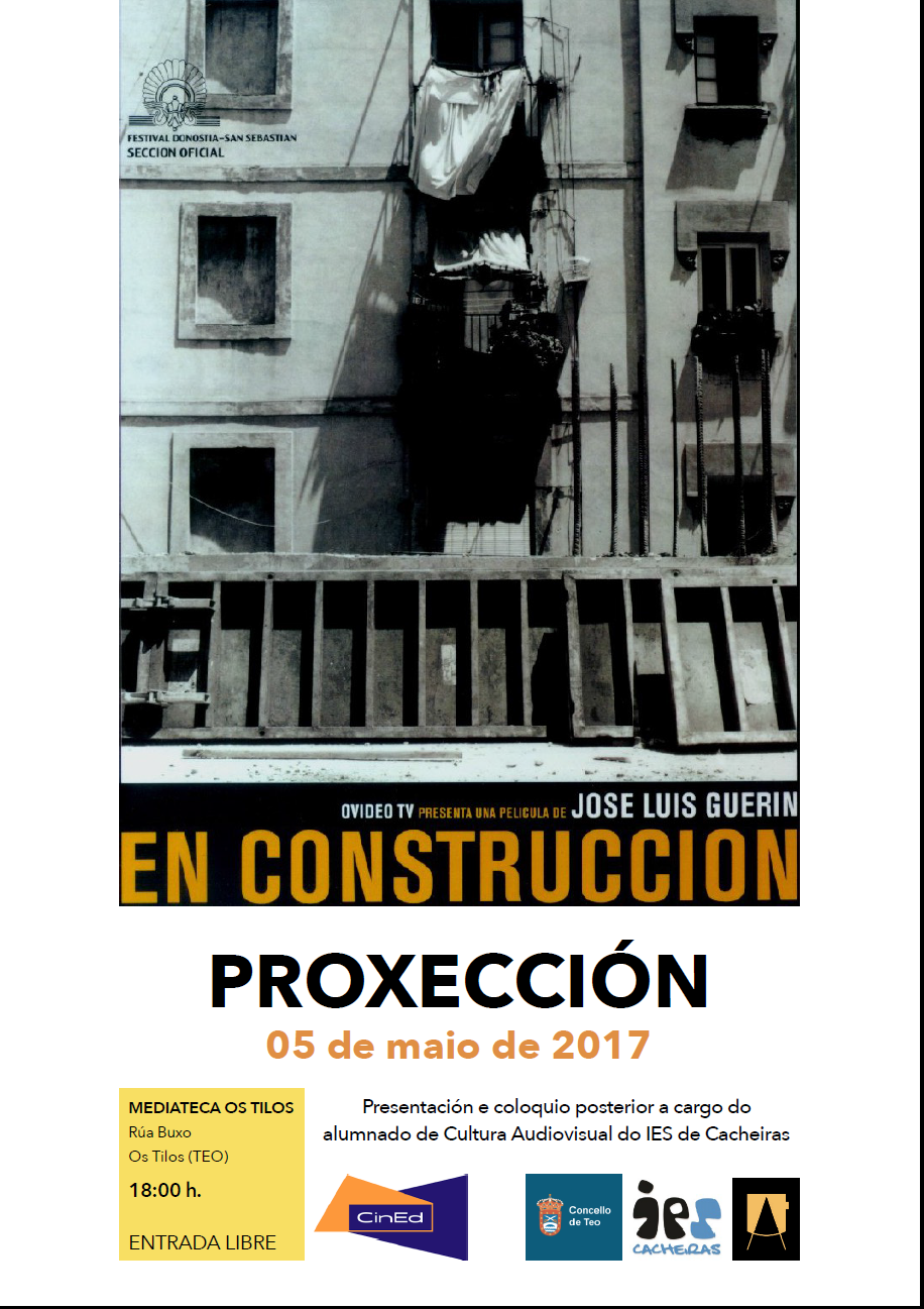 Proxección de En construcción na Biblioteca dos Tilos