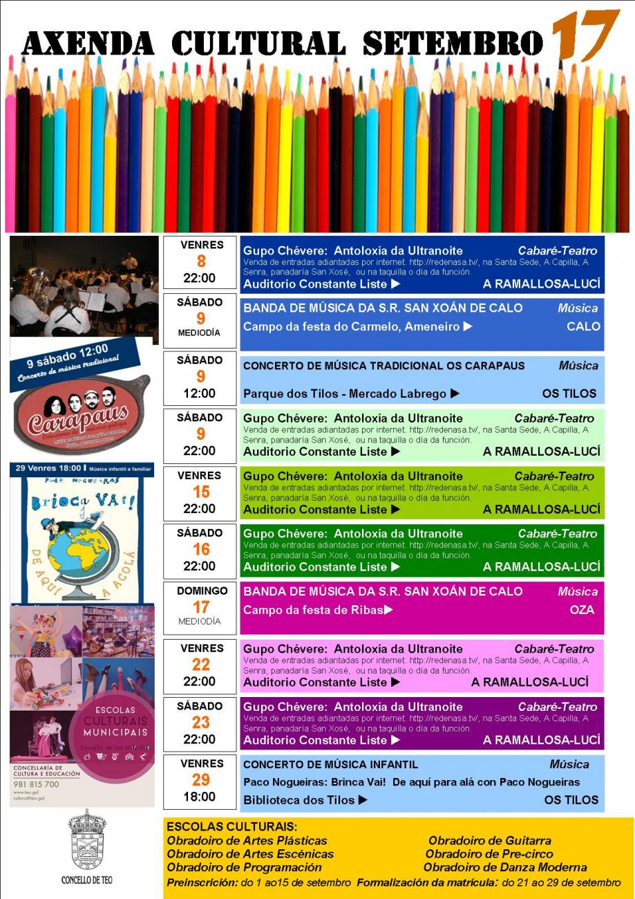 Axenda Cultural setembro 2107