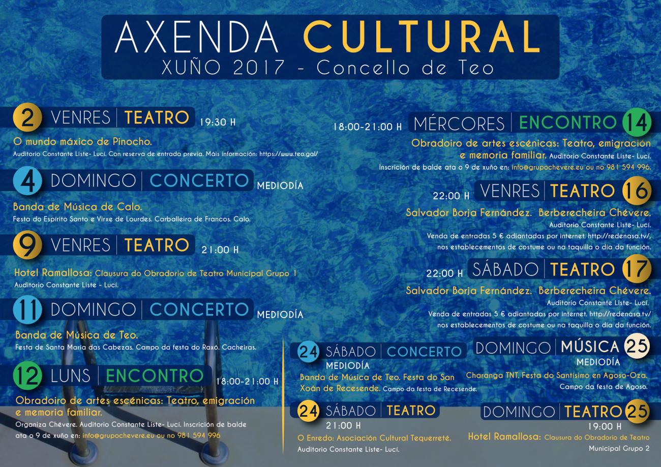 Axenda Cultural Xuño 2107