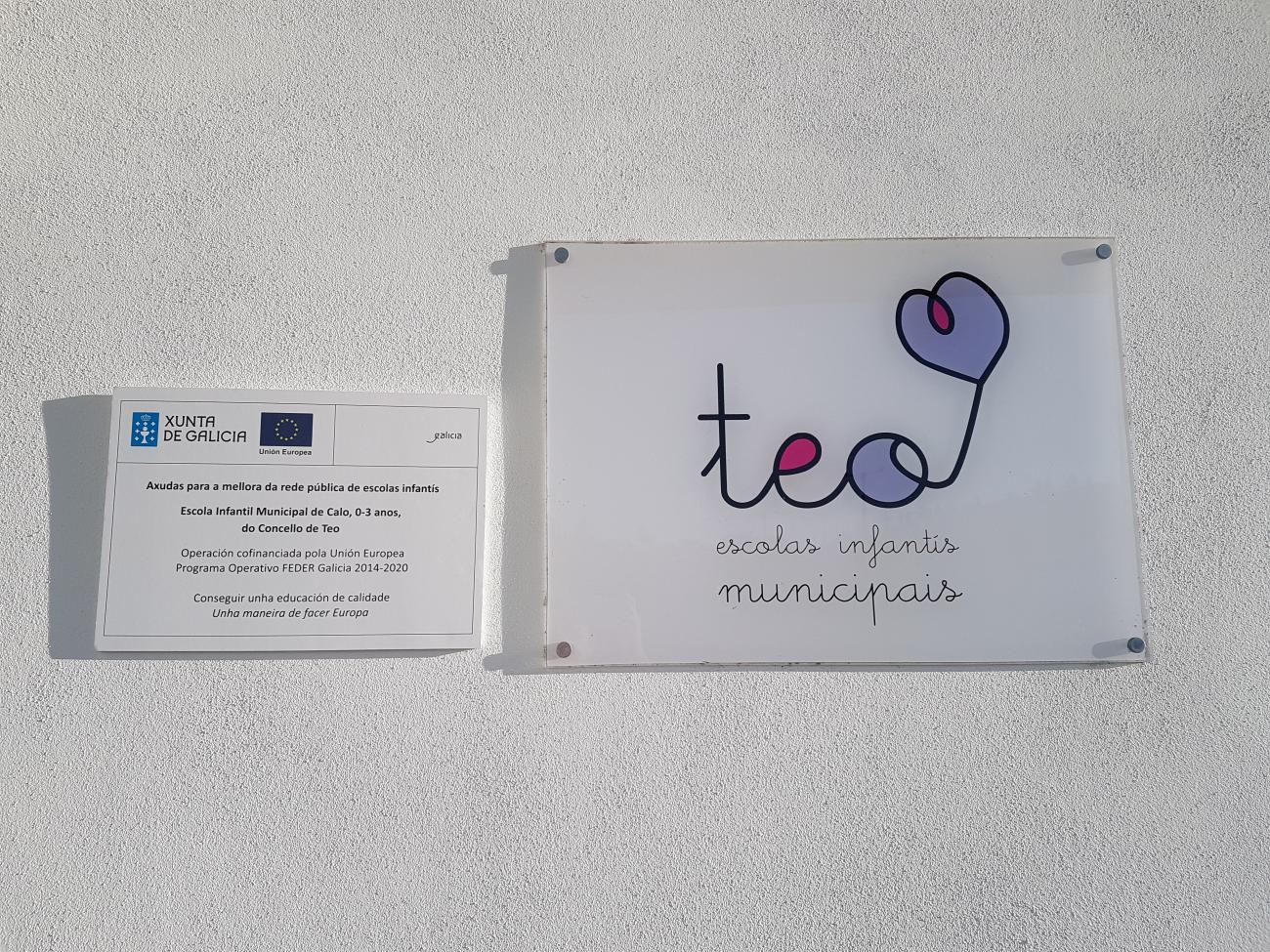 Placa xustificativa da subvención